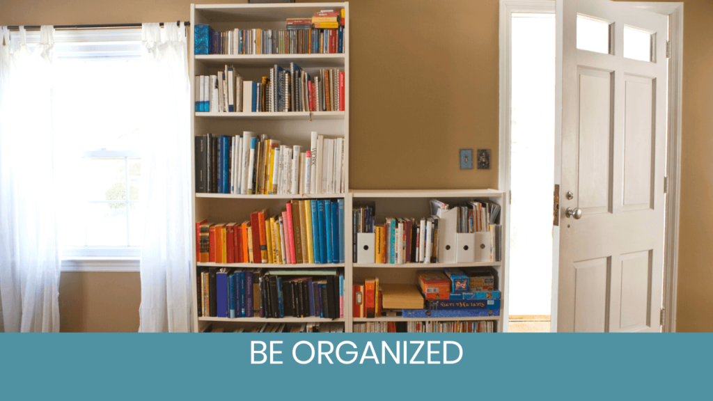 Organized bookshelf 