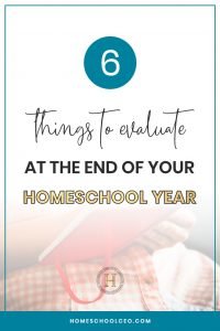 6 Things to Evaluate at the End of Your Homeschool Year pin