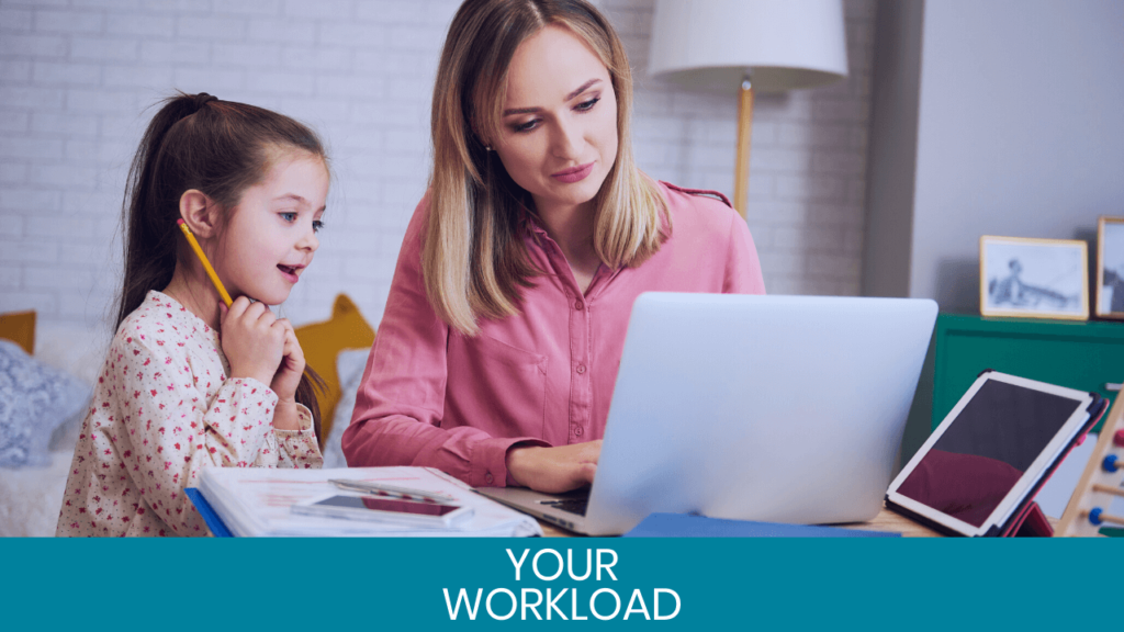 Mom and daughter looking at computer