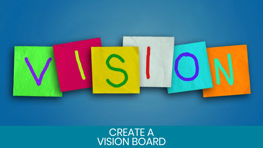 Vision written in colorful paper