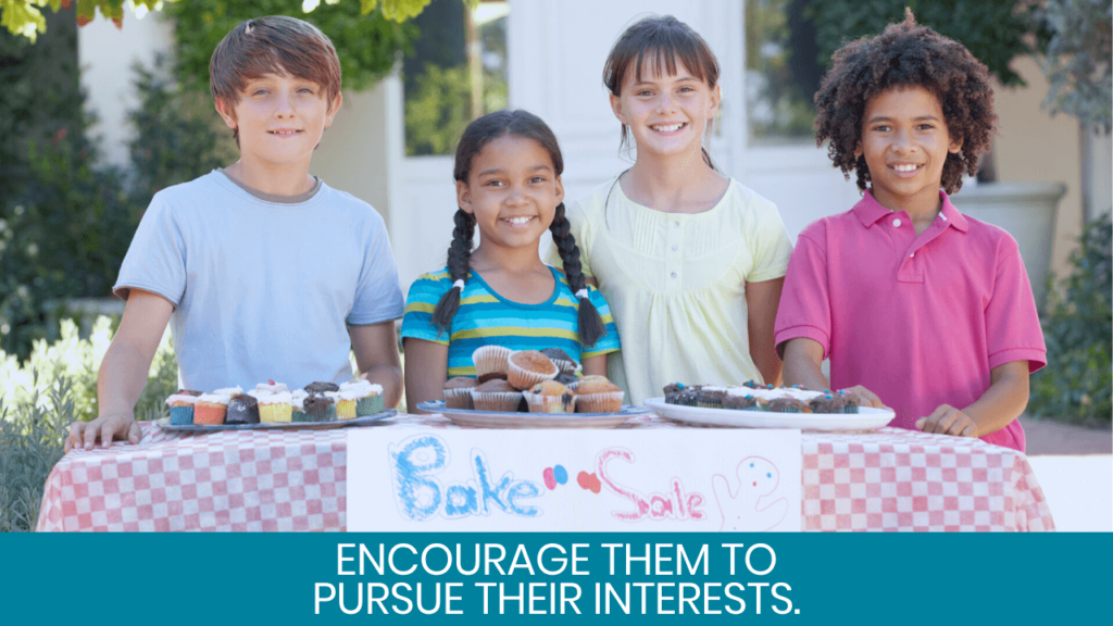 Children on bake sale